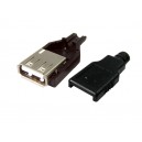 GNIAZDO USB A na kabel z obudową