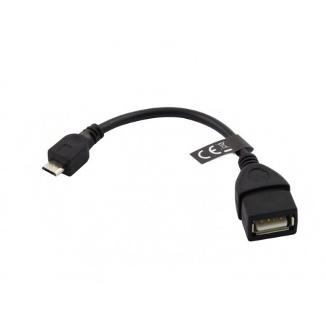 PRZEJŚCIE gn.USB A / wt. micro USB kab. 8-10cm OTG