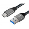KABEL USB 3.1 wtyk A /  USB typ- C   1m, HQ