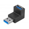 PRZEJŚCIE USB 3.0 gniazdo USB A / wtyk USB A   kątowe 90st.